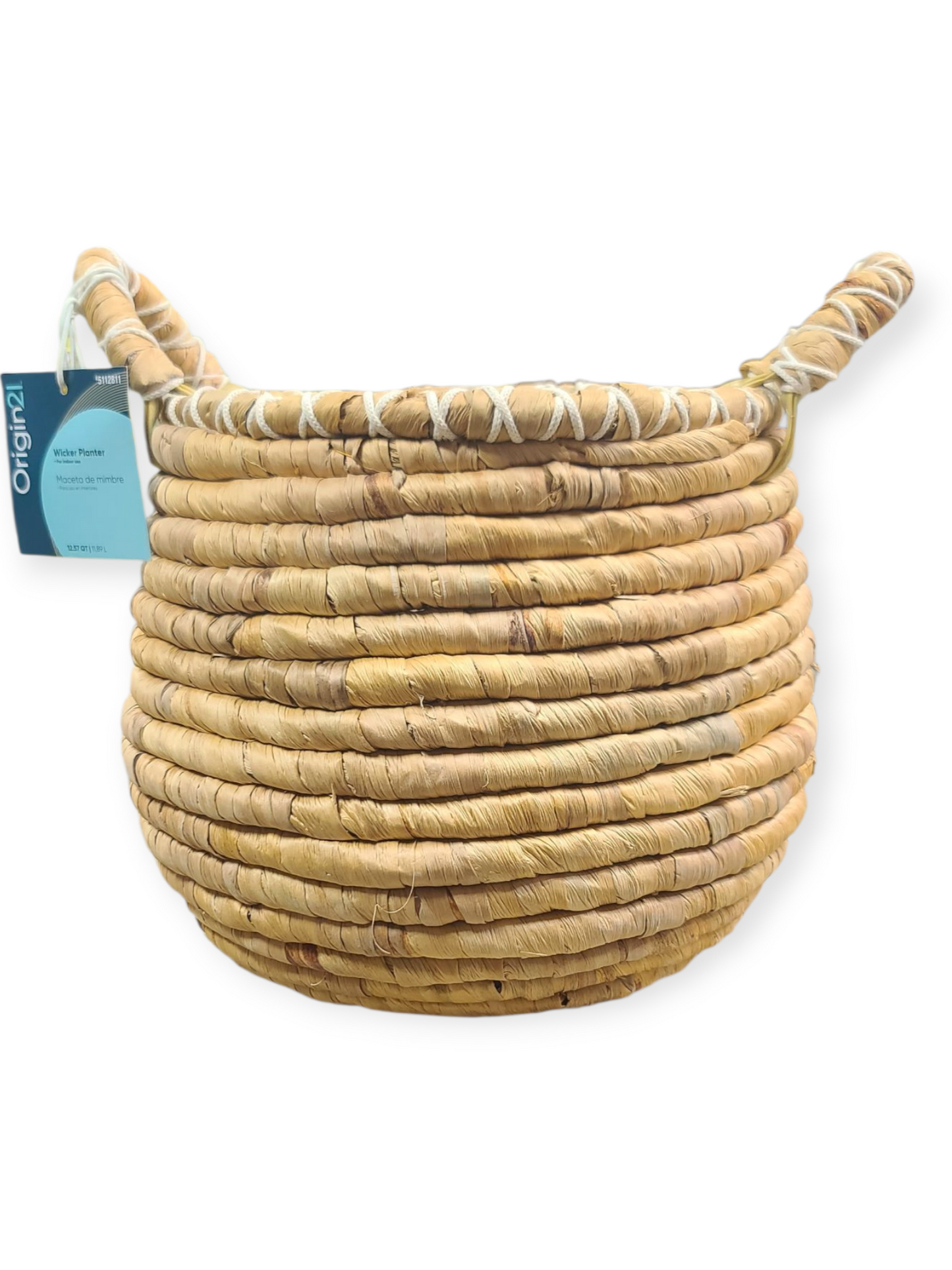 13" Woven Wicker Planter Basket