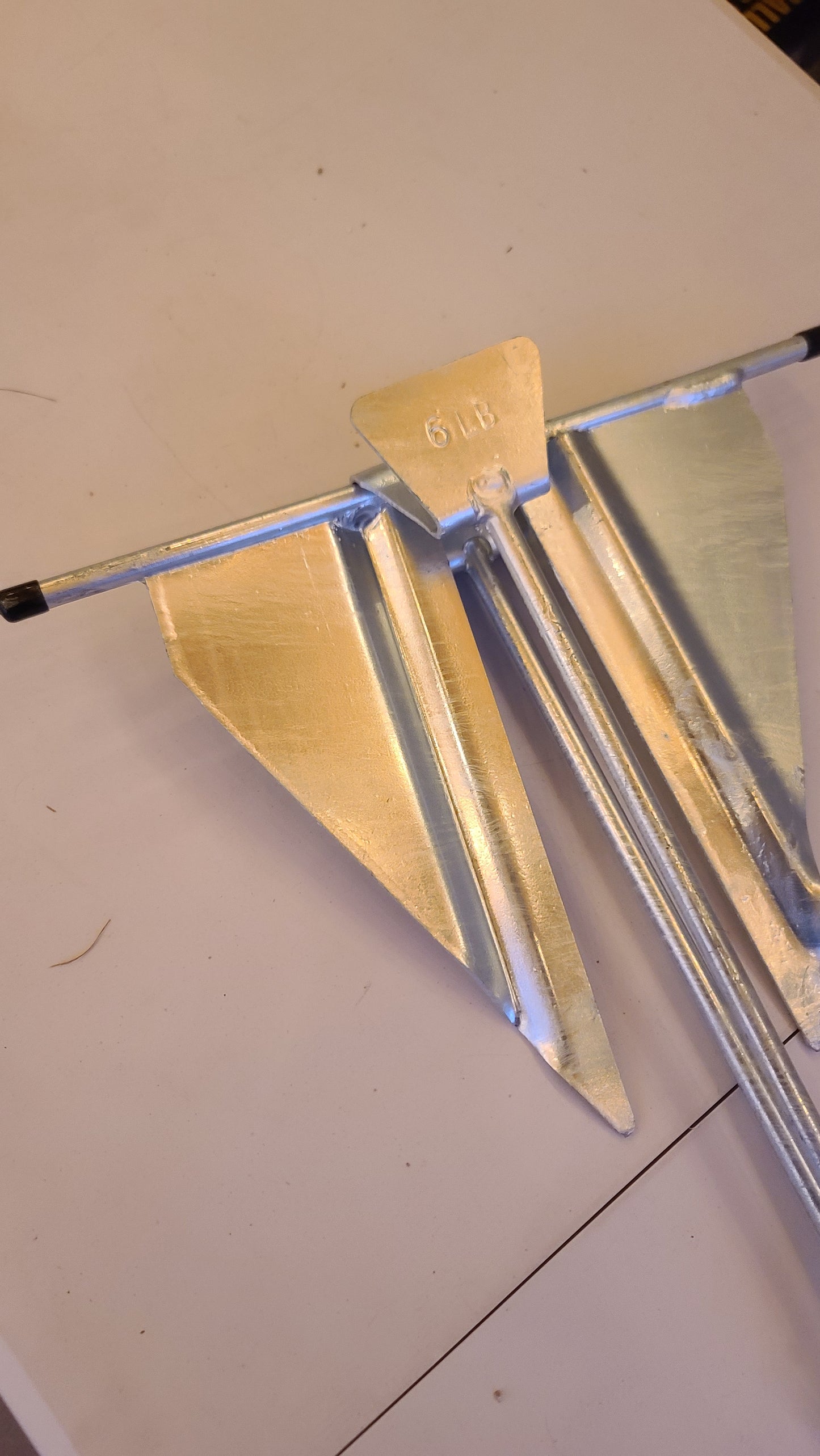 Fluke Boat Anchor, Galvanized Steel. 22-25 Foot