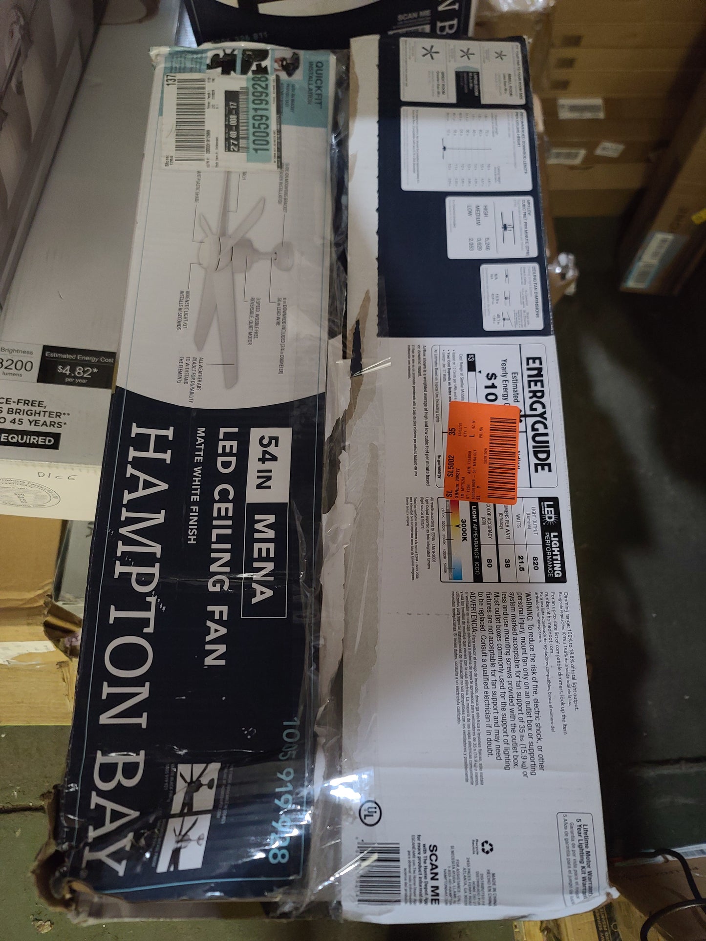 54" Ceiling Fan with LED Light